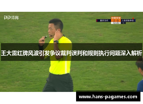 王大雷红牌风波引发争议裁判误判和规则执行问题深入解析