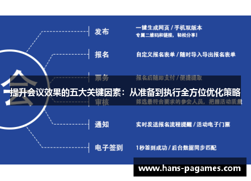 提升会议效果的五大关键因素：从准备到执行全方位优化策略